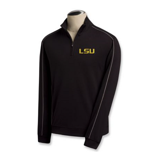 LSU Tigers B&T CB DryTec Edge Half Zip Pullover - Black